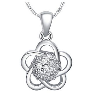 Elegant Star Shape Slivery Alloy Necklace With Rhinestone(1 Pc)