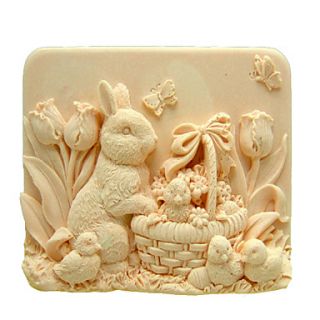 Easter Rabbit Patterned Silicone Mold