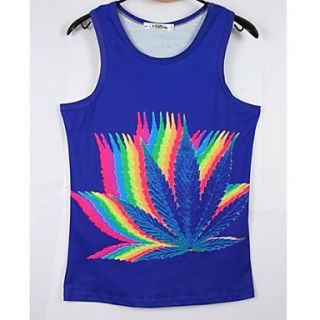 Mens 3D Series Rainbow Fireworks Printing Tight Movement Vests