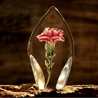 Carnation in Crystal Keepsake for Mothers Day