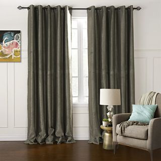 (One Pair) Modern Floral Solid Embossed Blackout Curtain