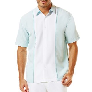 The Havanera Co. Short Sleeve Camp Shirt, Blue, Mens