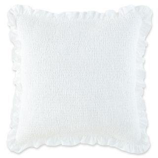 JCP EVERYDAY jcp EVERYDAY Petticoat 20 Square Ruffled Decorative Pillow, White