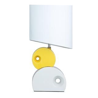 Cortesi Home Daisy 1 light White/ Yellow Table Lamp