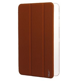 PU Leather Plastic Full Body Case with Stands for Samsung T320 (Orange)