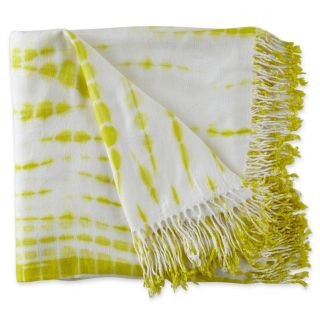JCP Home Collection Studio Tie Dye Throw, Chartreuse