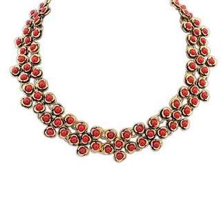 Womens European Vintage Style Mini Florals Plated Alloy Fashion Statement Necklace(More Color) (1 pc)