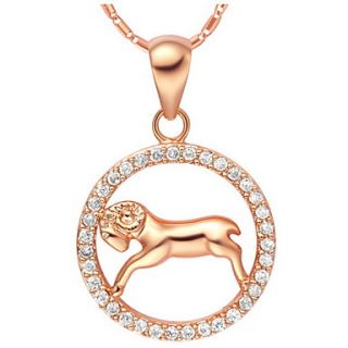 Fashion Dog Shape Alloy Womens Necklace With Rhinestone(1 Pc)(Gold,Silver)
