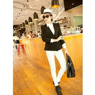 Womens Korean Style Slim Solid Color Bottoming Stretch Pants