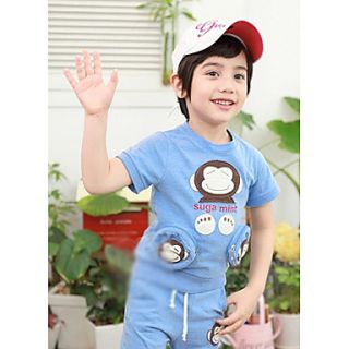 Childrens Cute Monkey Print Short Sleeve Clothing Sets
