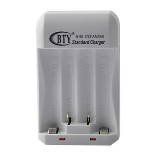 4 Bay Universal Charger for AAA / AA Ni MH / Ni Cd Battery/ US Plug   White (100 240V)