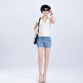 New Arrival Slim Washed Shorts Jeans Women