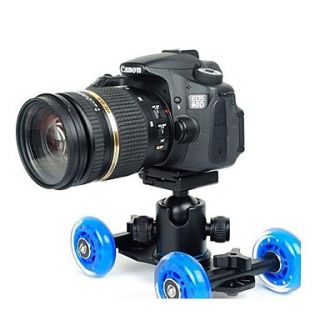 Premium Flex Skater Dolly , Table Top Slider, Super Mute for DSLR Camera and Camcorders