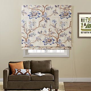 Country Retro Floral Blossoms Eco friendly Roman Shade