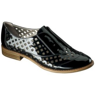 Womens Sam & Libby Justine Perforated Oxfords   Black 6