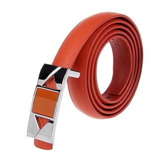 Womens Stylish Cow Split Leather Belt W/ Zinc Alloy Buckle