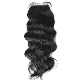 14 Natural Wave Natural Color Brazilian Virgin Hair Stock 44 Top Closure