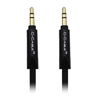 C Cable AUX 3.5mm M/M Audio Cable Black Flat Type (1.5M)