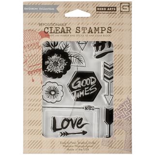 Basic Grey Highline Clear Stamps By Hero Arts good Times