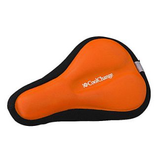 CoolChange 3D High Elastic Thick Lycra Orange Bicycle Saddle Cushion