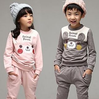 Childrens Lovely Cartoon Casual Long Sleeve Clothing Sets