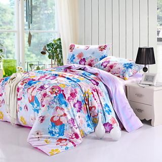 SINUOER Cotton Twill Four Piece Bedclothes Dancing Butterflies(Screen Color)