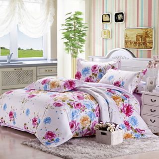 SINUOER Cotton Twill Four Piece Bedclothes Tenderness Flower (Screen Color)