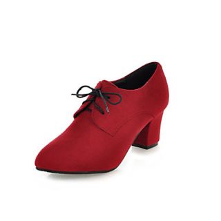 Suede Womens Chunky Heel Heels Oxfords Shoes (More Colors)