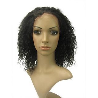 Lace Front 14 Amiee Curly 100% Indian Remy Human Hair Lace Wig 5 Colors to Choose