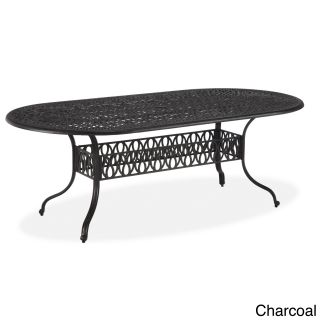Floral Blossom Oval Dining Table (Charcoal, TaupeMaterials Cast aluminumFinish CharcoalDimensions 29 inches high x 84 inches wide x 42 inches deepModel 5558 34Assembly required.This product will be shipped using Threshold delivery. The product will be