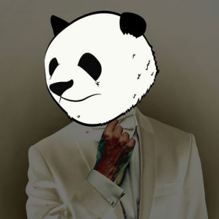 Salty & Sweet Dapper Panda Canvas Art SS070 Size 12 H x 12 W x 2 D