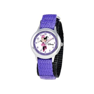 Disney Time Teacher Minnie Mouse Kids Purple Watch, Girls