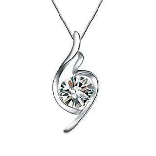 Woman 925 Sterling Silver Crystal Love Butterfly Dance Necklace