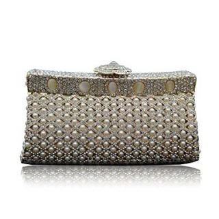 Women Pearls and Rhinestones/Diamonds Evening Handbags/ Clutches