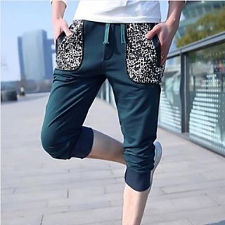 Mens Stylish Sports Casual Cropped Korean Style Splicing Shorts