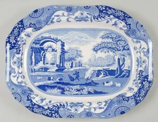 Spode Blue Italian (Camilla,Newer) 14 Oval Serving Platter, Fine China Dinnerwa