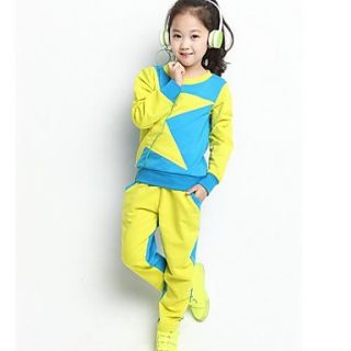 Girls Round Collar Star Two Pieces Clothing Set