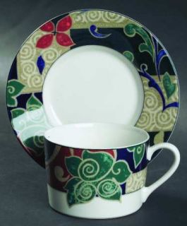 Christopher Stuart PashaS Palace Flat Cup & Saucer Set, Fine China Dinnerware  