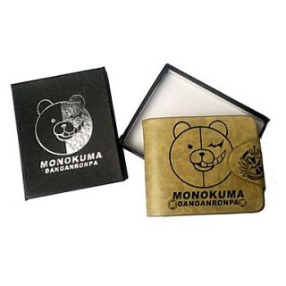 PSP Game Dangan Ronpa Monokuma Logo Leather Wallet Cosplay Accessaries