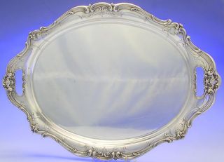 Gorham Chantilly Duchess (Sterling Hollowware) Large Waiter Tray   Sterling,Holl