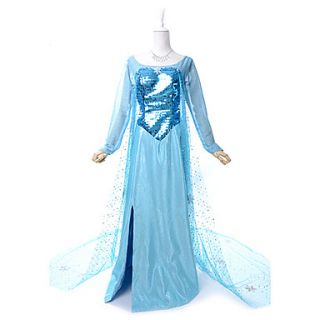 Frozen Princess Elsa Blue Paillette Womens Halloween Party Costume