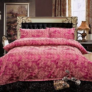 Mainstream Cotton Jacquard Floral Print Medium 4 PCS Set Bedding