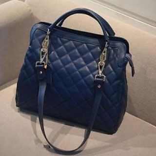 HONGQIU Womens Elegant Leather Tote Bag(Royal Blue)