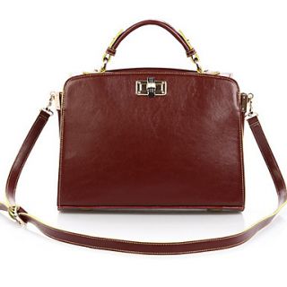 XIUQIU Womens Fashion Leather Messenger Bag(Wine)