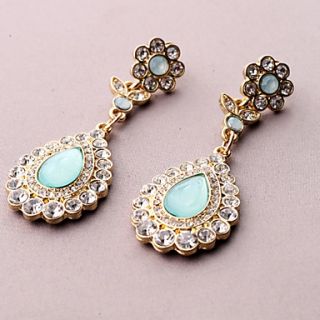 MISS U Womens Vintage Full Emerald Party Earrings