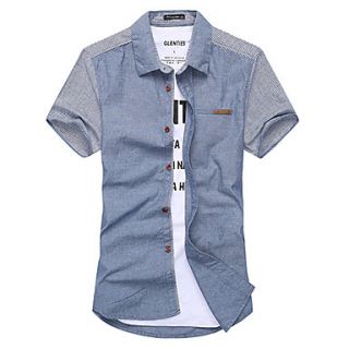 ARW Mens New Style Short Sleeve Dark Blue Shirt