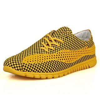 Trend Point Mens Trendy Simple Sneakers(Yellow)