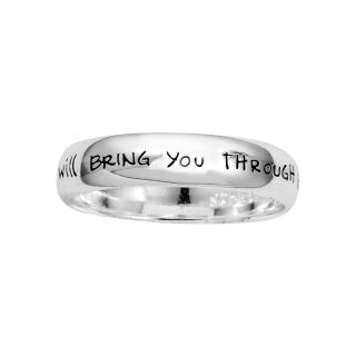 Bridge Jewelry Footnotes Sterling Silver Inscription Ring