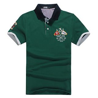 ARW Mens Bodycon Stand Collar Short Sleeve Green T Shirt