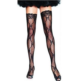 Womens Lace Bows Pattern Stockings